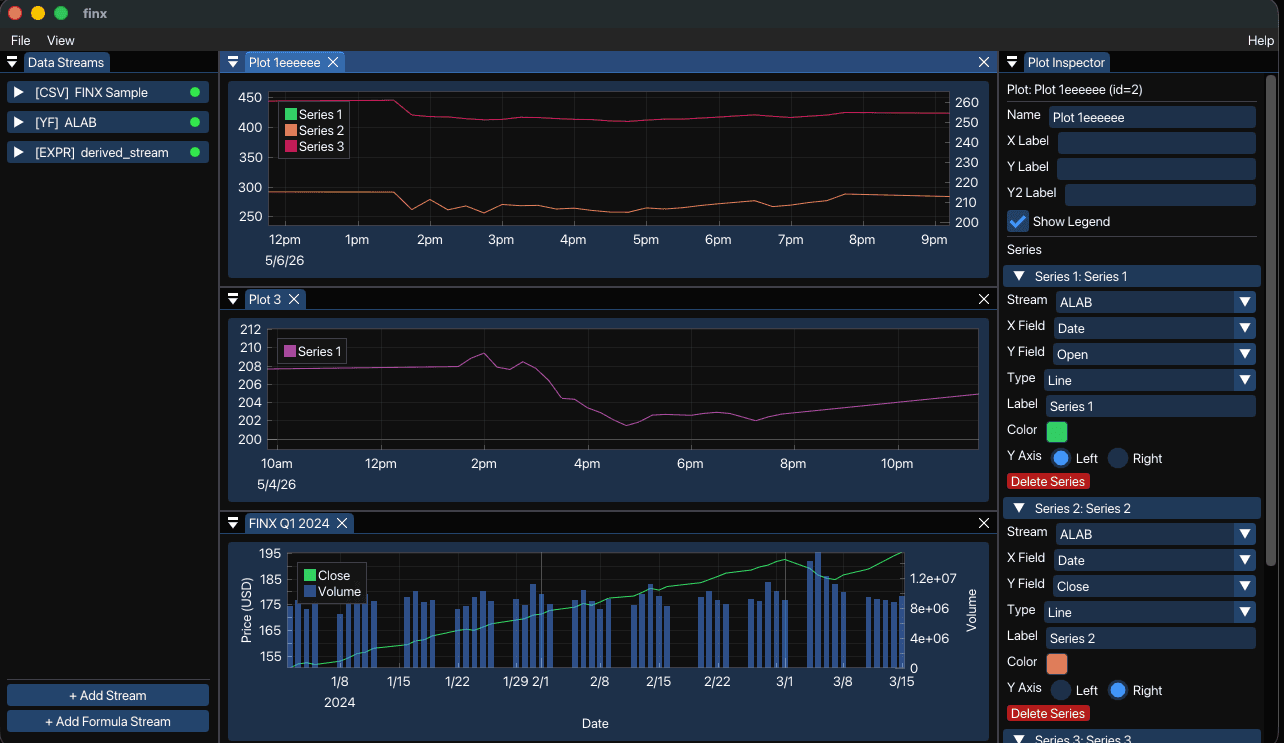 Finx - A Native and WebAssembly Financial Visualizer