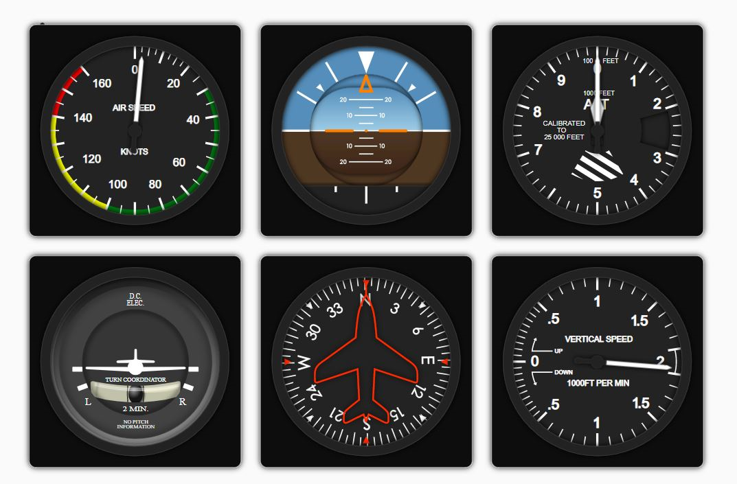 Web-based Flight Instruments